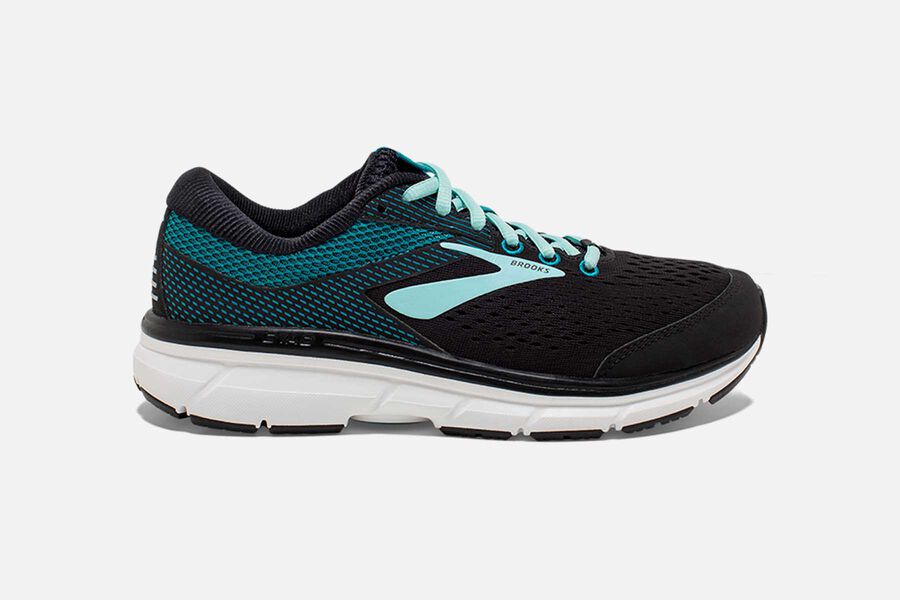 Brooks Dyad 10 Womens UK - Road Running Shoes - Black/Blue 579-BWMSLE